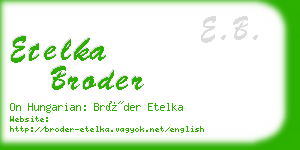 etelka broder business card